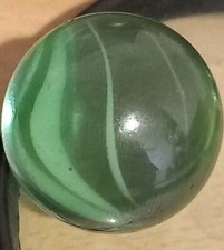 Vintage Green Swirl Marble Cats  Eye King Jumbo Marble