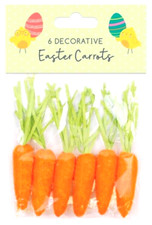 6 Mini Carrot's Bonnet Hat Craft Kids Easter Egg Hamper Hunt Decorations