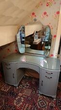 Vintage hand painted Wrighton dressing table with triple mirrors...