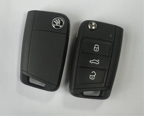 Skoda flip key fob button - skoda,