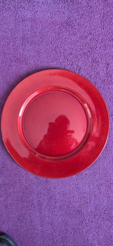 Red charger plates - red,