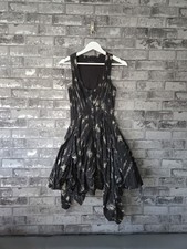 All Saints Valeska Parachute Dress Size UK 6 Vintage Black Corset Steampunk Y2K