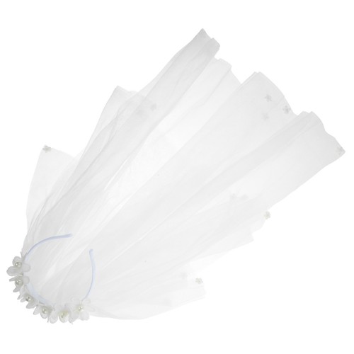 Flower girl veil pearl - flower,