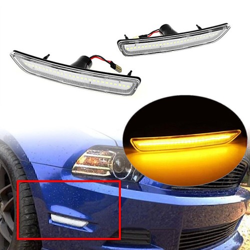 Pair yellow led - front, clear