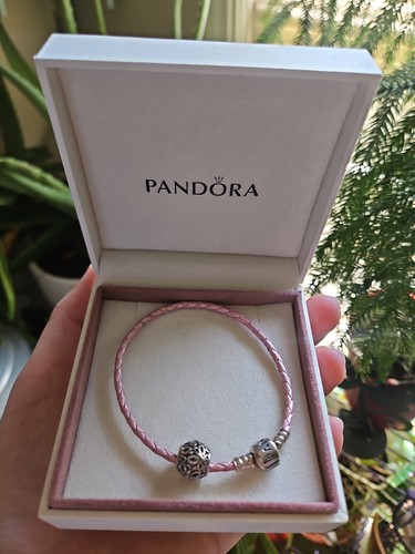 Pandora pink leather bracelet - pink,