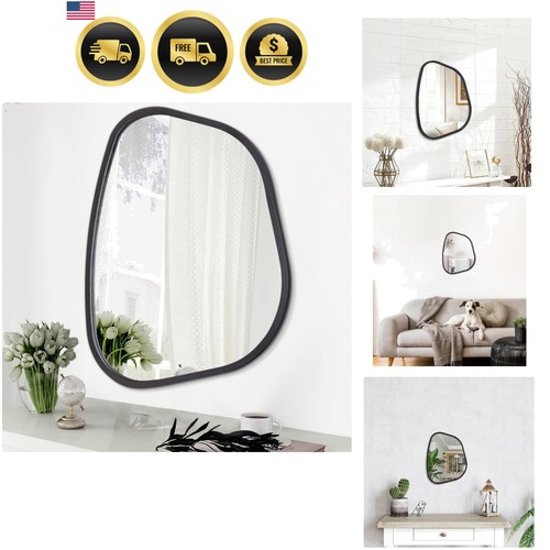 Black asymmetrical mirror - asymmetrical,