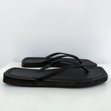 Ladies Black Square Toe Flip