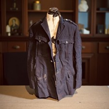 Vintage 1960s Style Retro Navy Wool Police Metropolitan Uniform Jacket 21" Chest