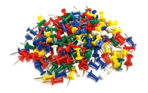 Push pins coloured - push, tacks