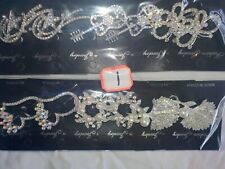 Joblot of 24 Mixed design diamante brooches NEW Wholesale lot 1