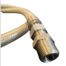Clesse UUFGAS5B Stainless Steel Armoured LPG Gas Pipe 2m With T Connector 30 bar