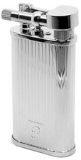 Peterson Pipe Lighter Striped Chrome Finish