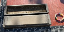 Vintage Oil Stone Sharpening in wooden box