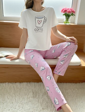 Womens Pyjama Set Short Sleeve