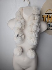 Rabbit Fur Scarf 100% Real Fur Collar Wrap Scarf Good Condition