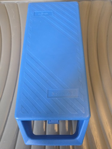 Blue cassette case with x - blue, 7