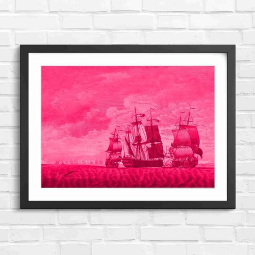 Historic naval fleet ship - fleet, art