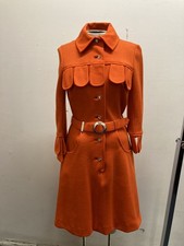 1960s Louis feraud By Rembrandt Orange Iconic 60’s Dress