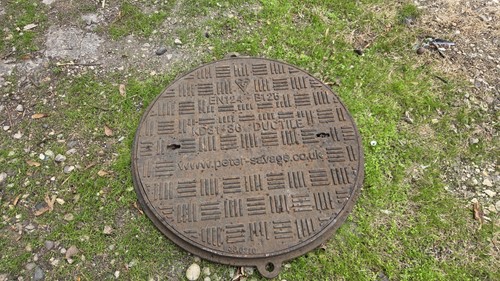 Round cast iron manhole cover - manhole,