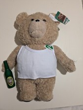 TED 2 Movie 16” 41cms Talking Bear Explicit Phrases Vest Beer Bottle New tags