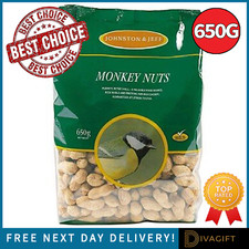 MONKEY NUTS PEANUTS SHELLS WILD BIRD FOOD SQUIRRELS PARROT JOHNSTON & JEFF 650G 
