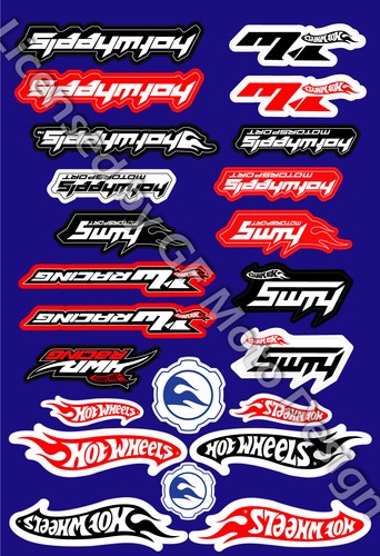 Hot wheels decals stickers - hot,