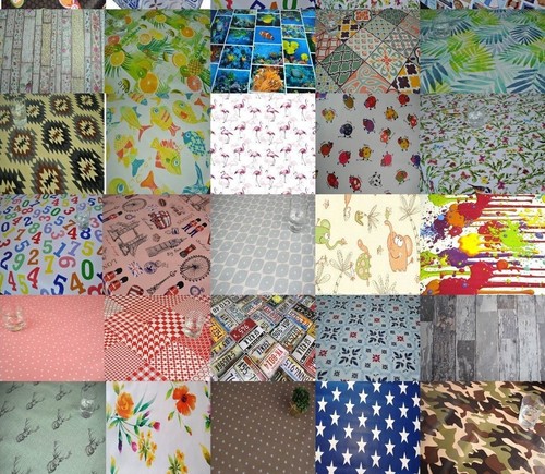 Square wipe clean tablecloth - wipe,