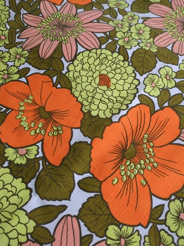 Vintage tablecloth orange - vintage,