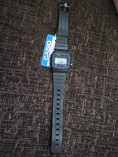 Casio F-91W Unisex Digital Watch Black Stainless Steel Back, Water Resistant