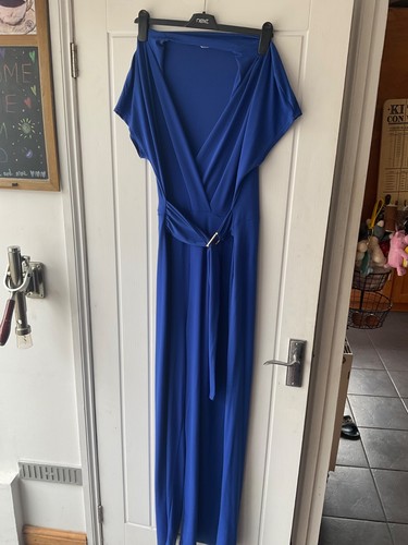 Ladies blue jumpsuit long tall - blue,
