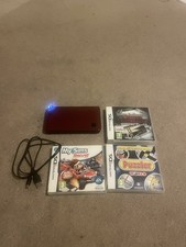 Nintendo DS XL Bundle Console and Three Games with Charger Tested Working