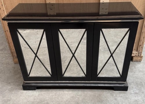 Mirrored black sideboard - mirrored,