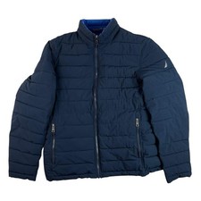 Men’s Nautica Reversible Puffer Jacket Navy Blue Medium