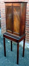 Georgian antique flame mahogany locking estate filing country house cabinet 