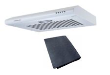 Cookology Visor Cooker Hood 60cm Extractor & Carbon Filters - White VISOR600WH