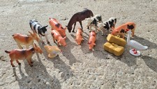 Joblot Of Plastic Farm Animal Figures 15 Total Kids Toys Excellent Condition