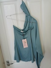 Oh Polly Green One-shoulder