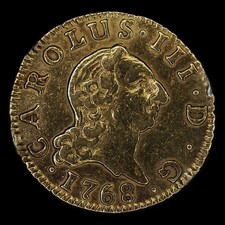 Charles III 1768 Gold Half Escudo