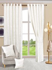 Thick Thermal Plush Velvet Curtains Eyelet Ring Top Fully Lined Curtain Pairs