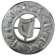 Kilt Fly Plaid Brooch Large