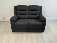 S Model Manual Recliner 3 2 1 & Corner Sofa Sets Grey Chenille | Cup Holders