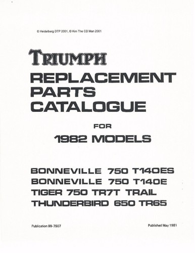 Triumph parts manual book - triumph,