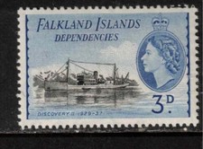 Falkland Islands Dependencies 1954-62 SG G31 3d Discovery II MM Mounted Mint
