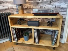 Vinyl Record Storage Unit Urban Reclamation Handmade Solid Wood Rustic
