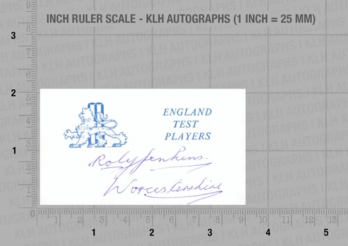 Roly jenkins hand signed card - signed,