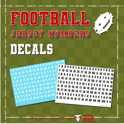 Numbers decals for games - numbers,