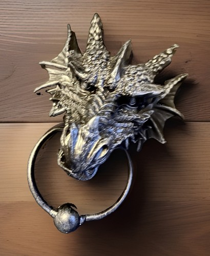 Dragon door knocker 20cm heavy - dragon,