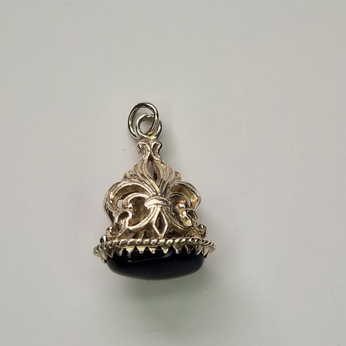 Vintage fob pendant - pendant, sterling