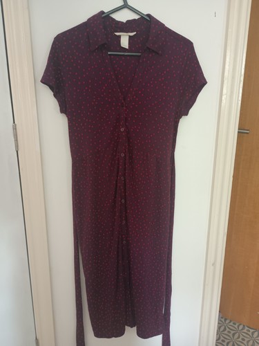 Mama burgandy polkadot - h&m,