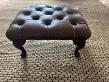 Leather Chesterfield Style Footstool